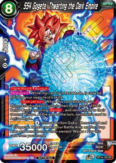 SS4 Gogeta, Thwarting the Dark Empire (Buy a Box) (BT14-129) [Promotion Cards] | Amazing Games TCG