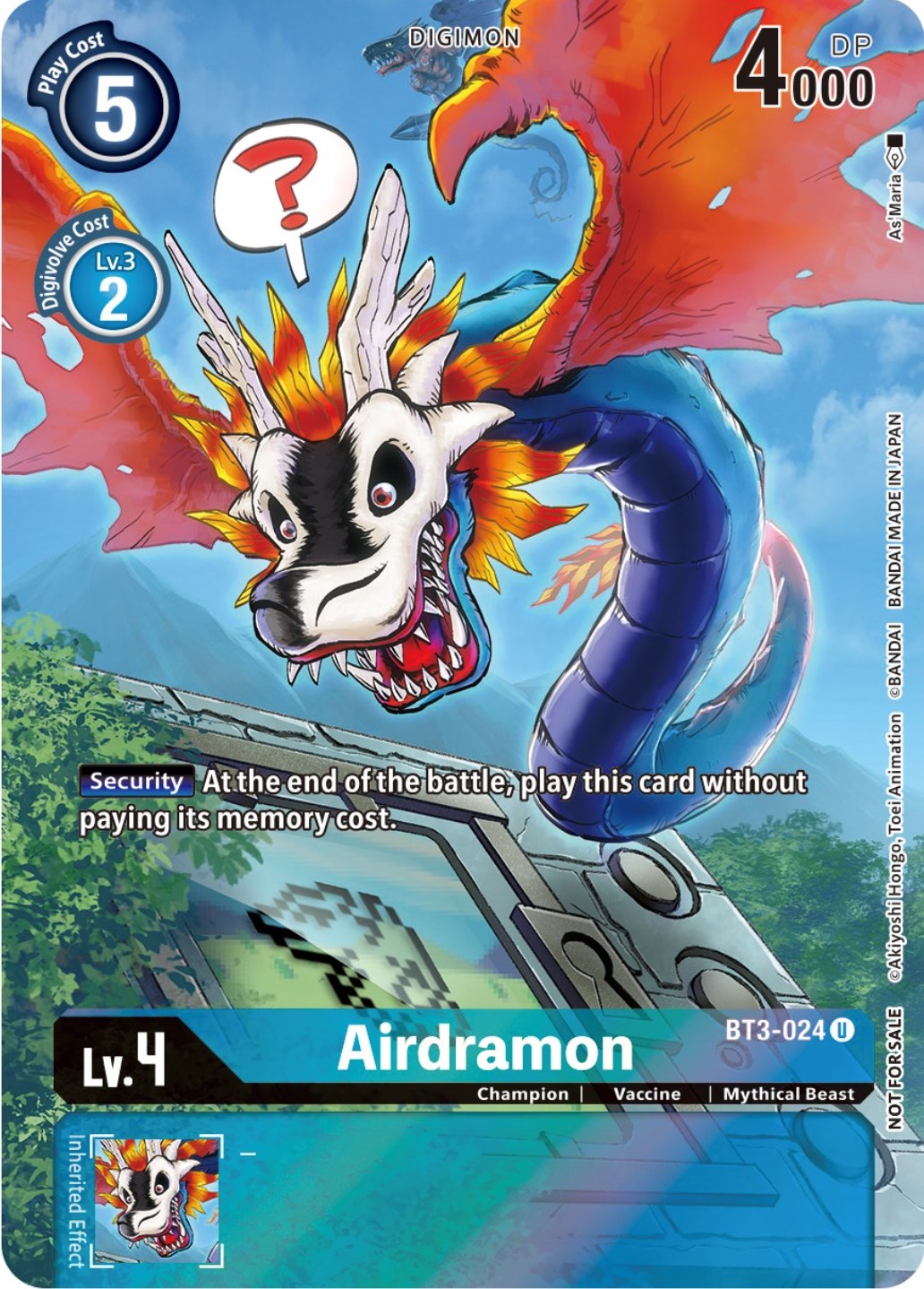 Airdramon [BT3-024] (25th Special Memorial Pack) [Release Special Booster Promos] | Amazing Games TCG