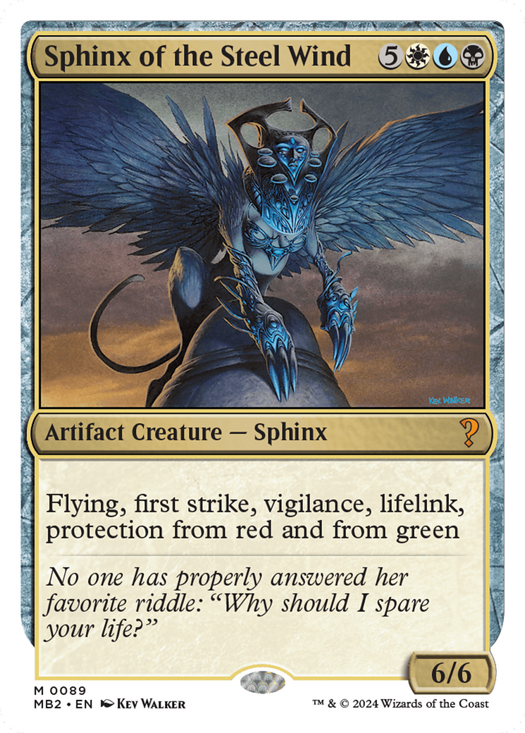 Sphinx of the Steel Wind (White Border) [Mystery Booster 2] | Amazing Games TCG