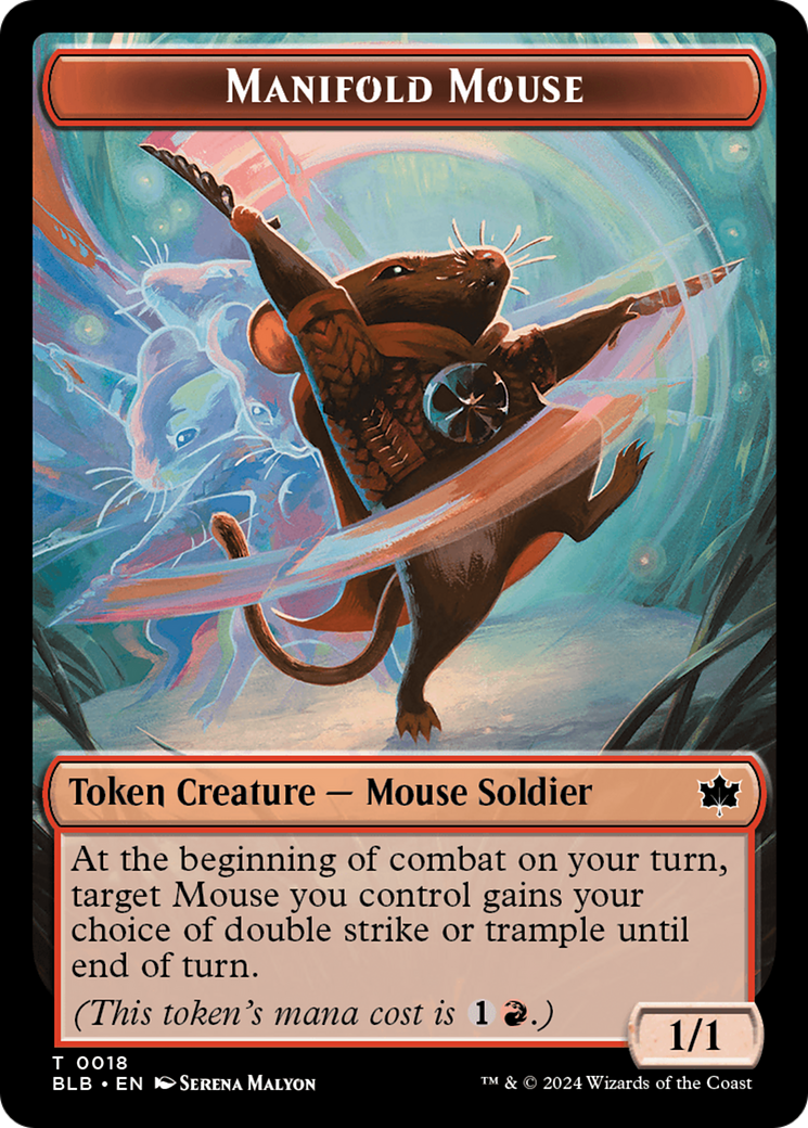 Sword // Manifold Mouse Double-Sided Token [Bloomburrow Tokens] | Amazing Games TCG