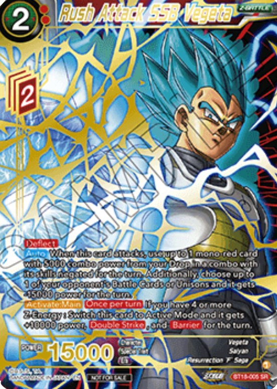 Rush Attack SSB Vegeta (Zenkai Cup 2022 Top 8) (BT18-005) [Tournament Promotion Cards] | Amazing Games TCG