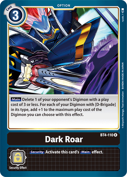 Dark Roar [BT4-110] [Great Legend] | Amazing Games TCG