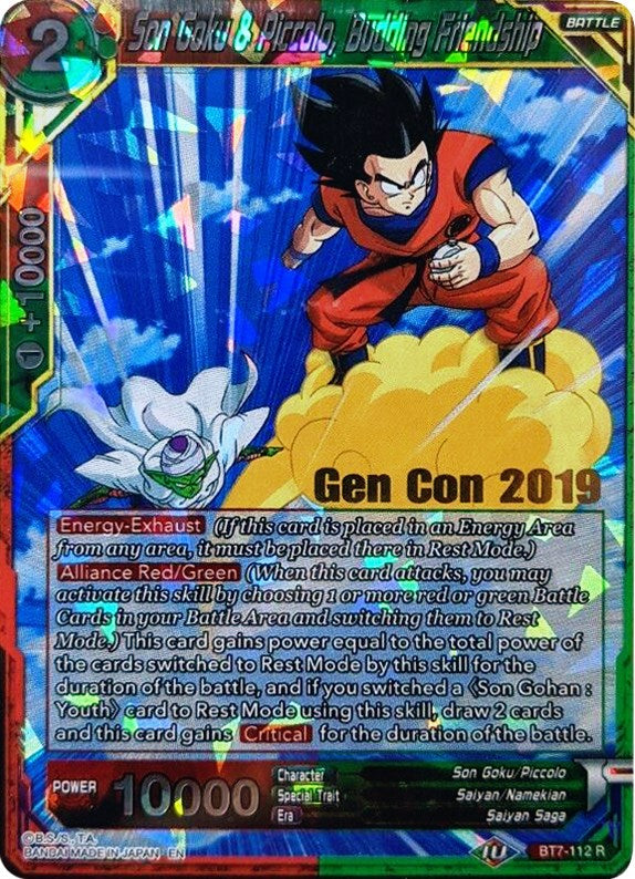 Son Goku & Piccolo, Budding Friendship (Gen Con 2019) (BT7-112_PR) [Promotion Cards] | Amazing Games TCG