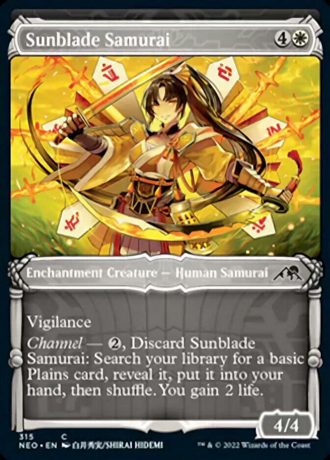 Sunblade Samurai (Showcase Samurai) [Kamigawa: Neon Dynasty] | Amazing Games TCG