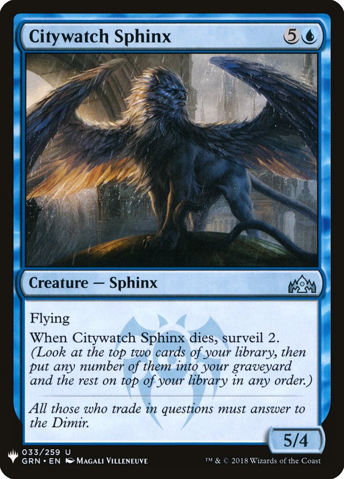 Citywatch Sphinx [Mystery Booster] | Amazing Games TCG
