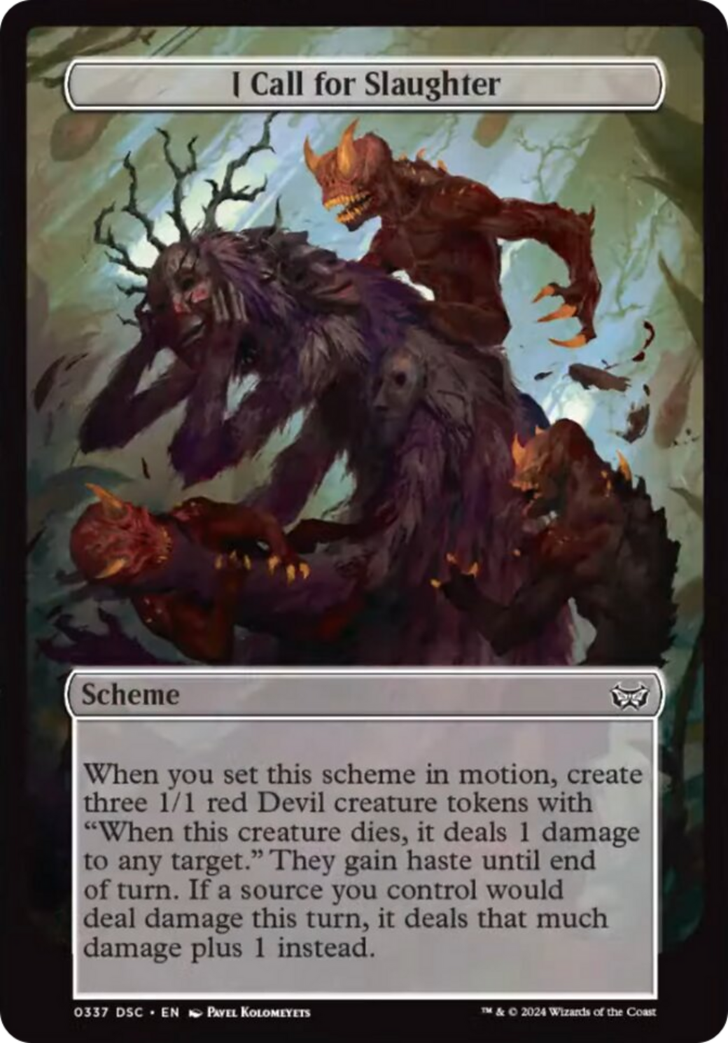 I Call for Slaughter (Full Art) [Duskmourn: Archenemy] | Amazing Games TCG