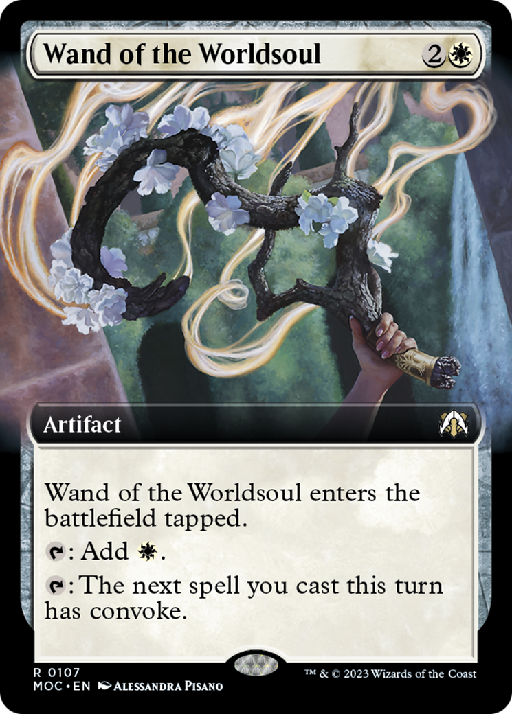 Wand of the Worldsoul (Extended Art) [March of the Machine Commander] | Amazing Games TCG