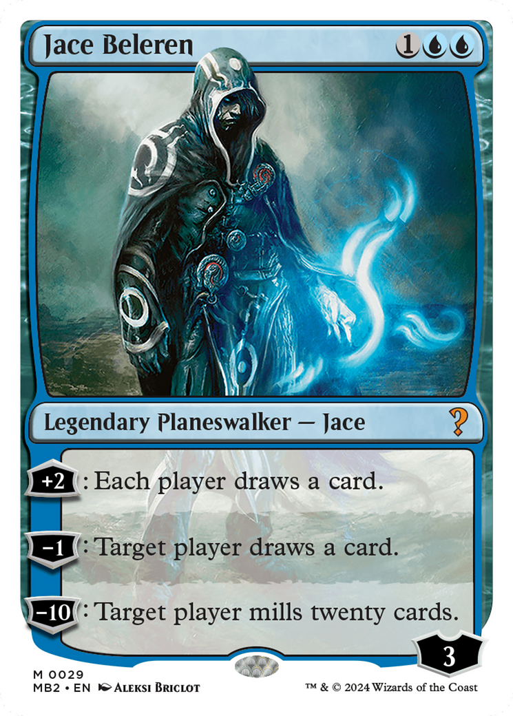 Jace Beleren (White Border) [Mystery Booster 2] | Amazing Games TCG