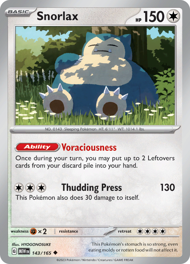 Snorlax (143/165) [Scarlet & Violet: 151] | Amazing Games TCG