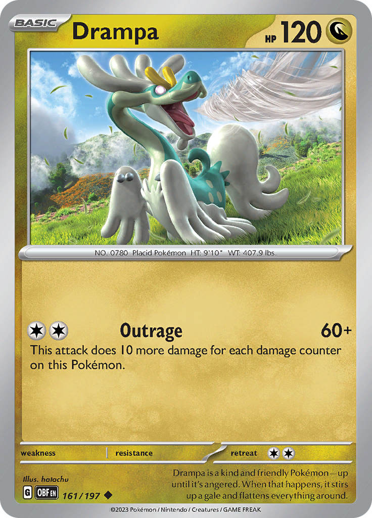 Drampa (161/197) [Scarlet & Violet: Obsidian Flames] | Amazing Games TCG