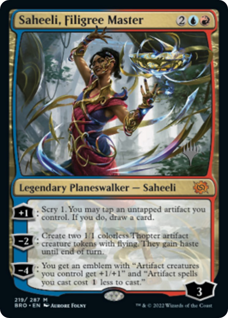 Saheeli, Filigree Master (Promo Pack) [The Brothers' War Promos] | Amazing Games TCG