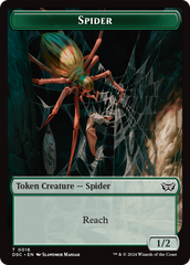 Insect (0012) // Spider Double-Sided Token [Duskmourn: House of Horror Commander Tokens] | Amazing Games TCG