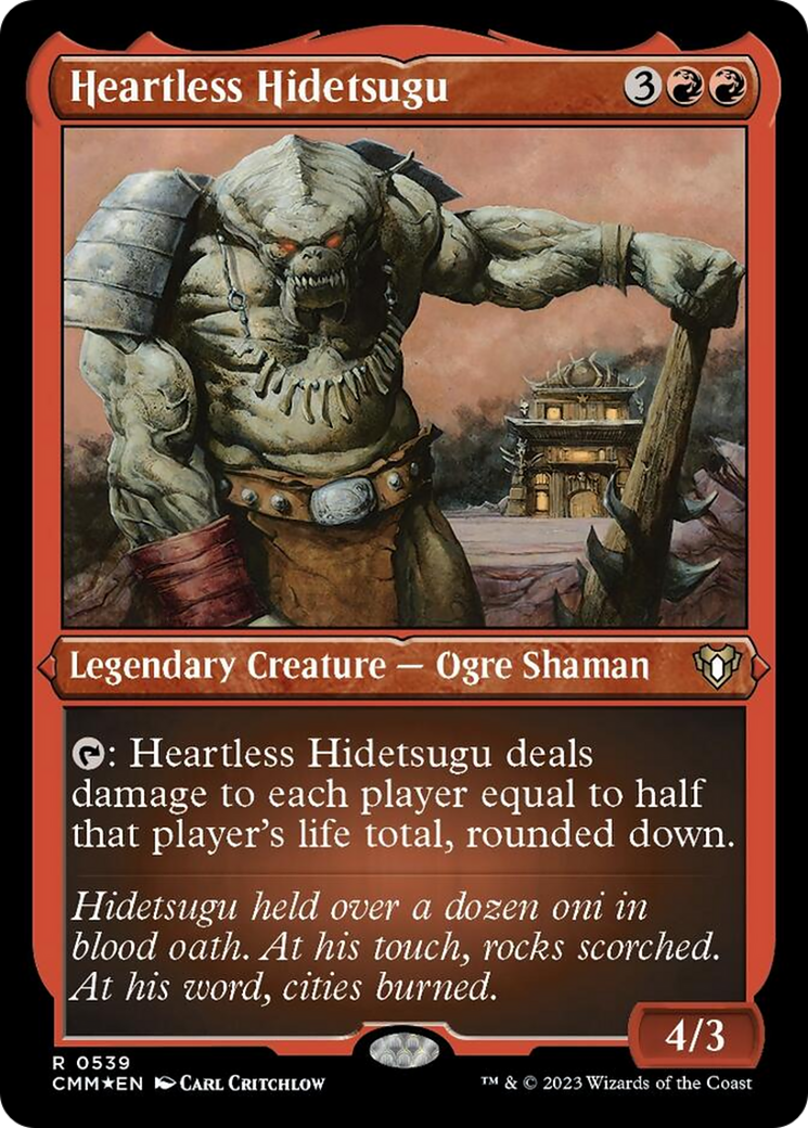 Heartless Hidetsugu (Foil Etched) [Commander Masters] | Amazing Games TCG