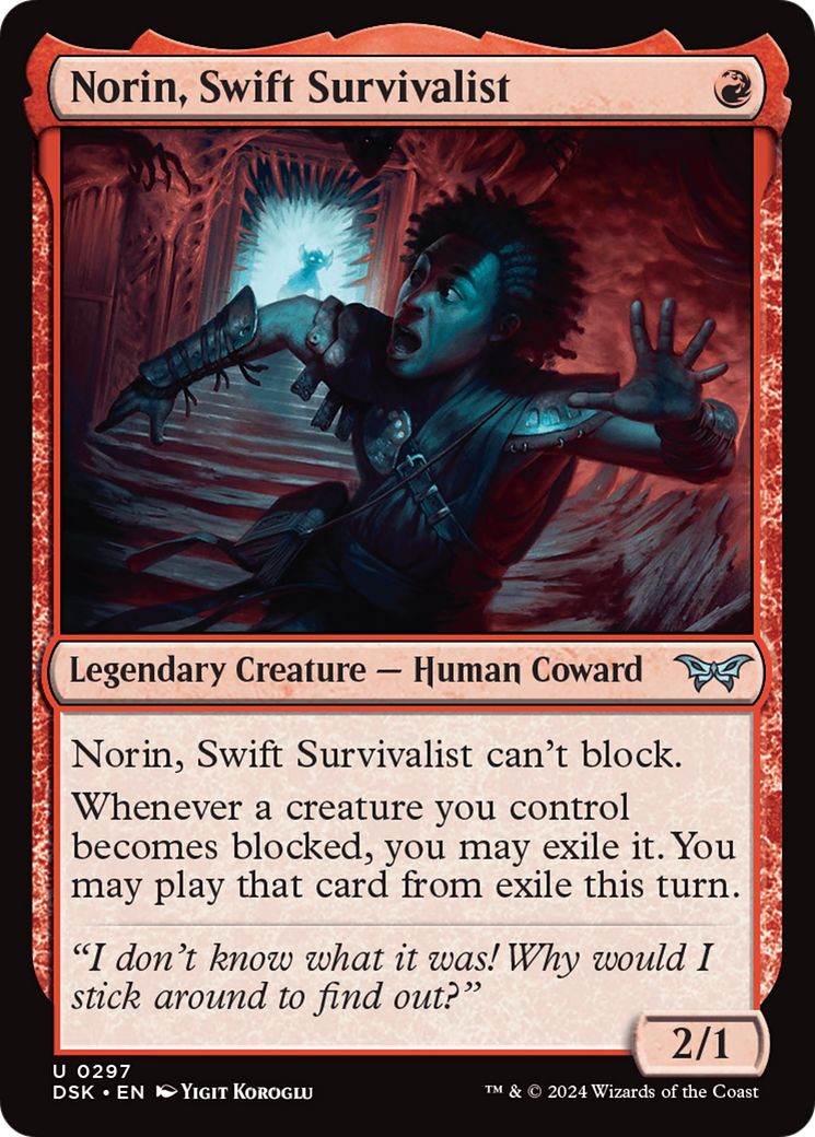 Norin, Swift Survivalist (0297) [Duskmourn: House of Horror] | Amazing Games TCG