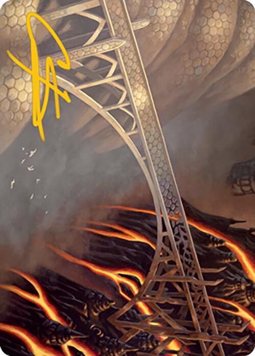 Rustvale Bridge Art Card (Gold-Stamped Signature) [Modern Horizons 2 Art Series] | Amazing Games TCG