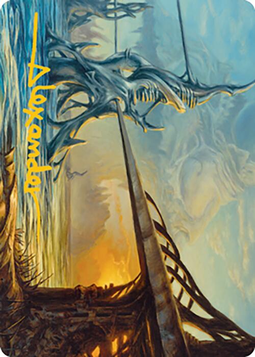 Razortide Bridge Art Card (Gold-Stamped Signature) [Modern Horizons 2 Art Series] | Amazing Games TCG