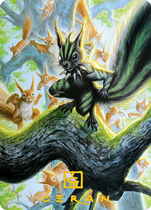 Chatterfang, Squirrel General Art Card (67) (Gold-Stamped Signature) [Modern Horizons 2 Art Series] | Amazing Games TCG