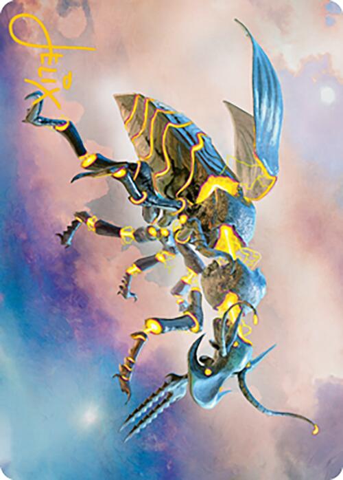 Zabaz, the Glimmerwasp Art Card (Gold-Stamped Signature) [Modern Horizons 2 Art Series] | Amazing Games TCG