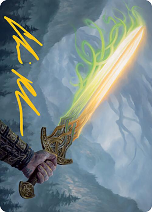 Sword of Hearth and Home Art Card (Gold-Stamped Signature) [Modern Horizons 2 Art Series] | Amazing Games TCG