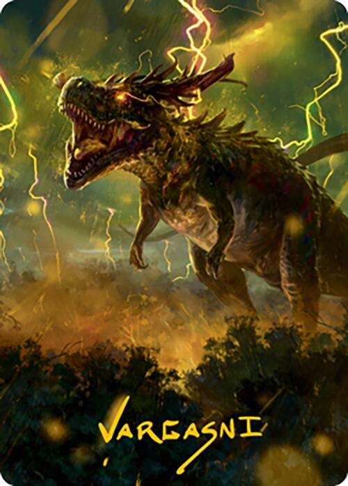 Thrasta, Tempest's Roar Art Card (42) (Gold-Stamped Signature) [Modern Horizons 2 Art Series] | Amazing Games TCG