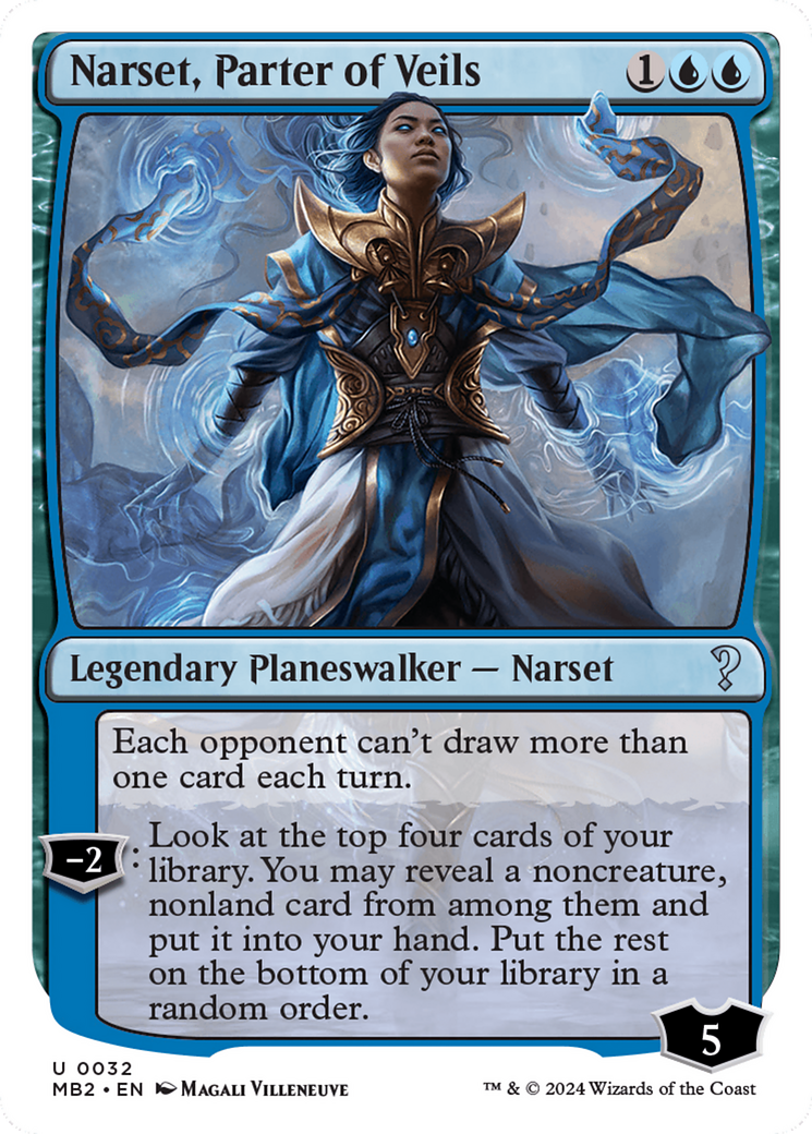 Narset, Parter of Veils (White Border) [Mystery Booster 2] | Amazing Games TCG