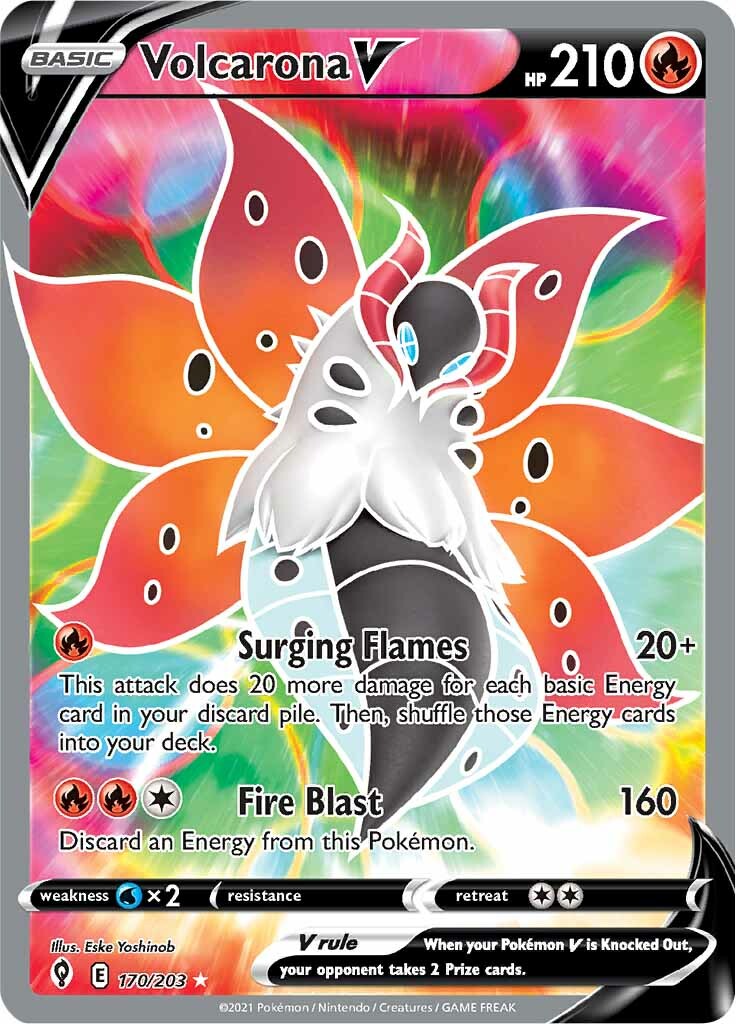 Volcarona V (170/203) [Sword & Shield: Evolving Skies] | Amazing Games TCG