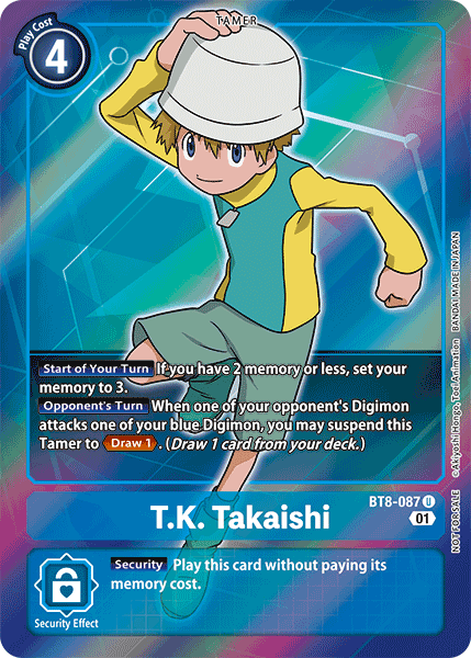 T.K. Takaishi [BT8-087] (Alternative Art - Box Topper) [New Awakening] | Amazing Games TCG