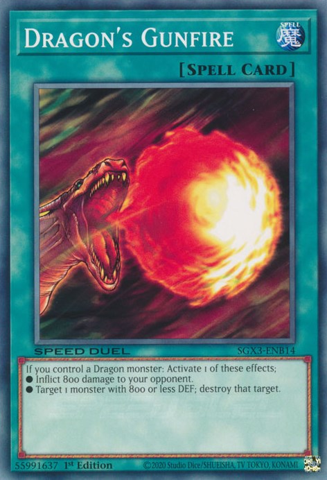 Dragon's Gunfire [SGX3-ENB14] Common | Amazing Games TCG