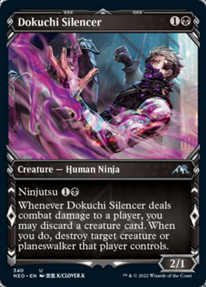 Dokuchi Silencer (Showcase Ninja) [Kamigawa: Neon Dynasty] | Amazing Games TCG