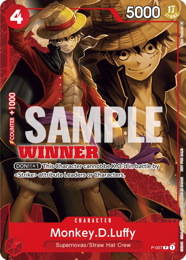 Monkey.D.Luffy (P-007) (Winner Pack Vol. 1) [One Piece Promotion Cards] | Amazing Games TCG