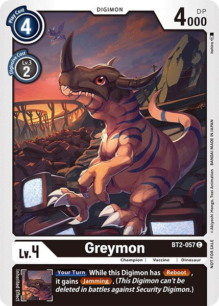 Greymon [BT2-057] (Official Tournament Pack Vol.3) [Release Special Booster Promos] | Amazing Games TCG