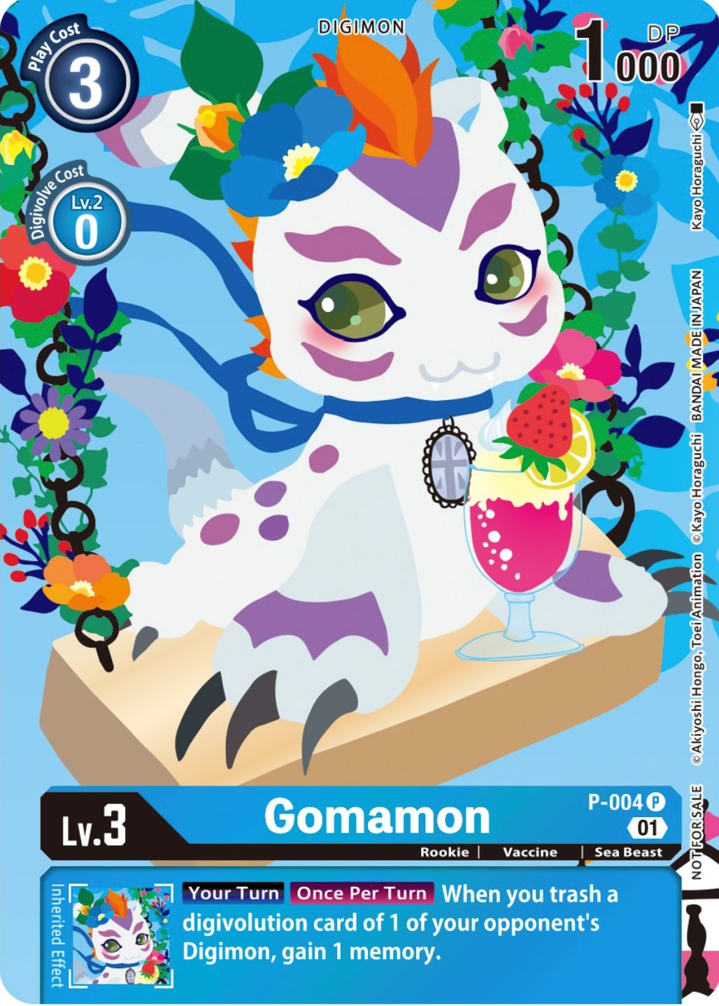 Gomamon [P-004] (Tamer's Card Set 2 Floral Fun) [Promotional Cards] | Amazing Games TCG