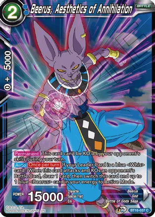 Beerus, Aesthetic of Annihilation (BT16-037) [Realm of the Gods] | Amazing Games TCG