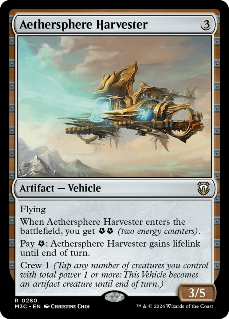 Aethersphere Harvester (Ripple Foil) [Modern Horizons 3 Commander] | Amazing Games TCG