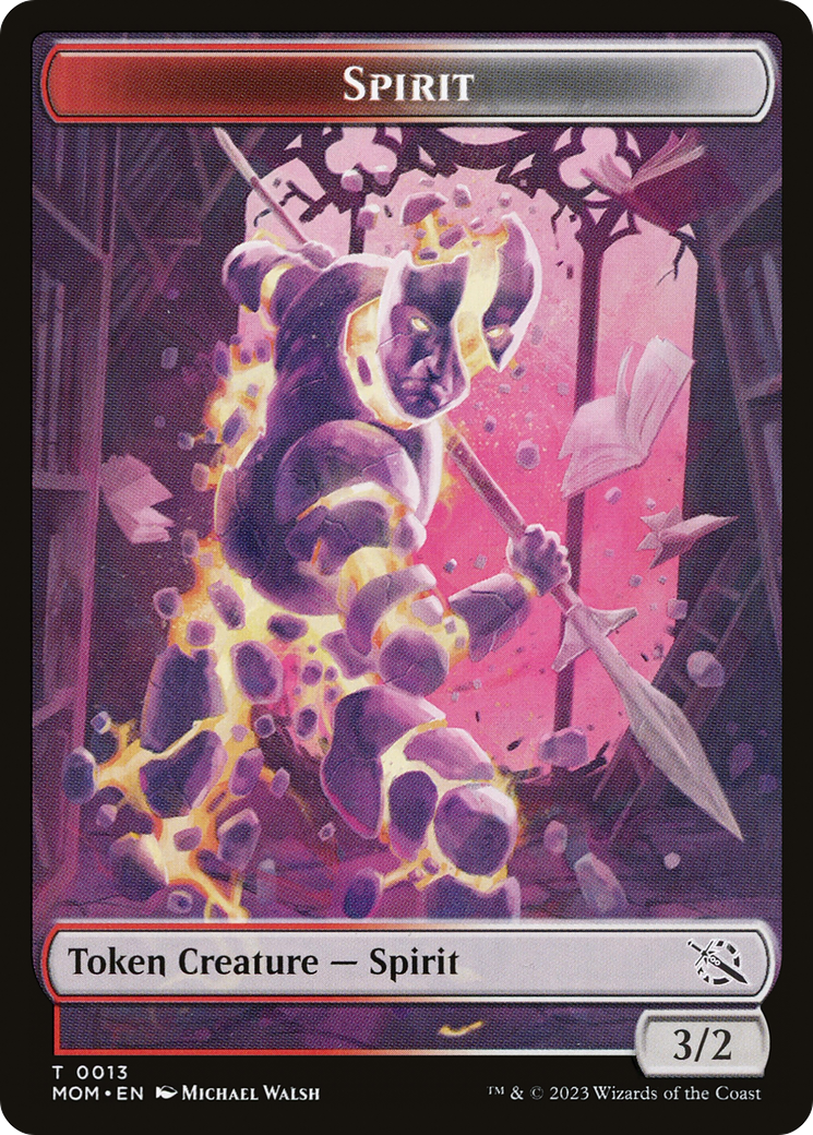 Monk // Spirit (13) Double-Sided Token [March of the Machine Tokens] | Amazing Games TCG