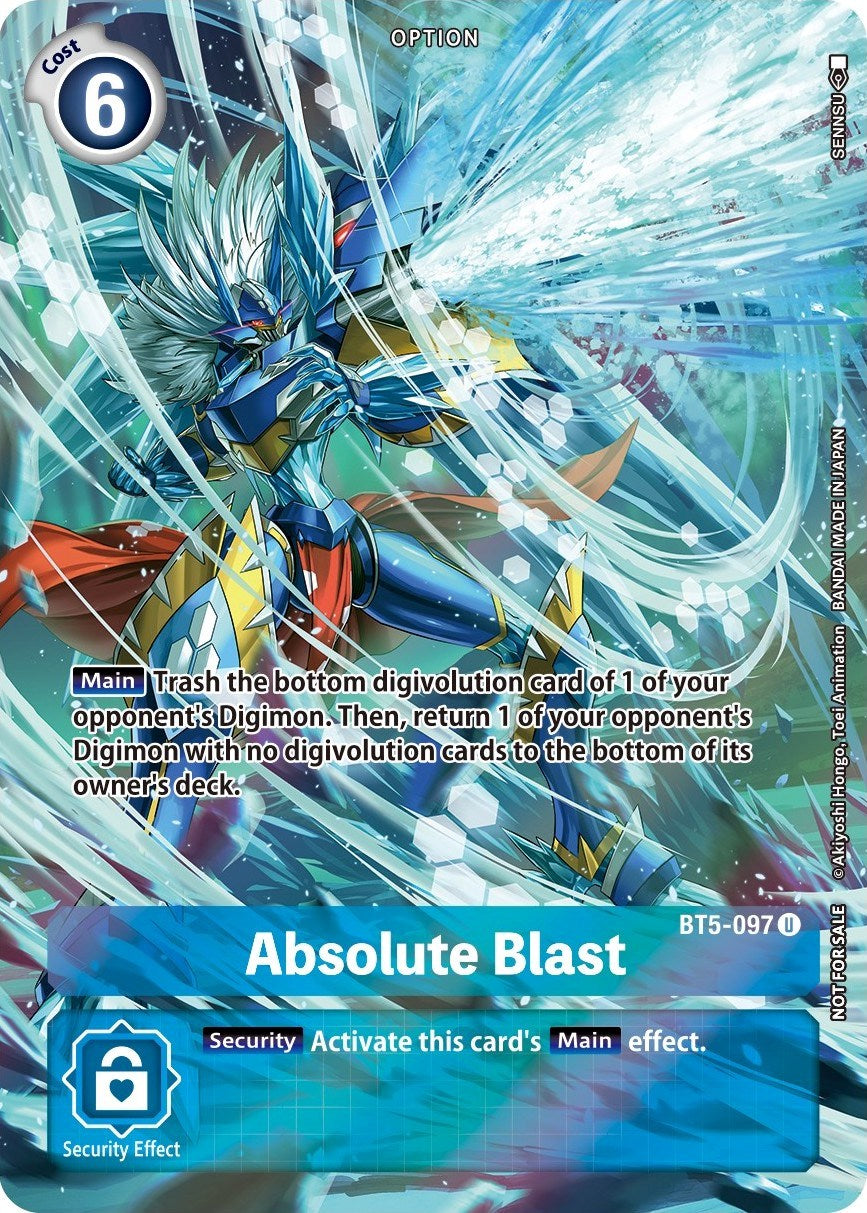 Absolute Blast [BT5-097] (Summer 2022 Dash Pack) [Battle of Omni Promos] | Amazing Games TCG