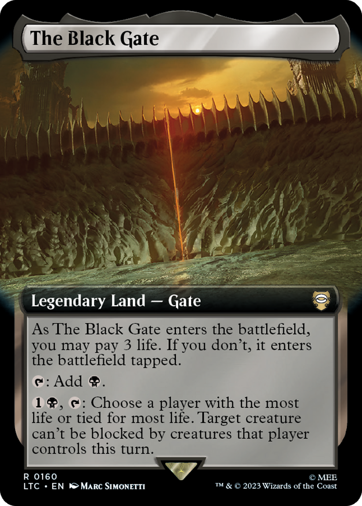 The Black Gate (Extended Art) [The Lord of the Rings: Tales of Middle-Earth Commander] | Amazing Games TCG