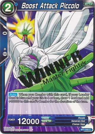 Boost Attack Piccolo (Winner Stamped) (BT1-045) [Tournament Promotion Cards] | Amazing Games TCG