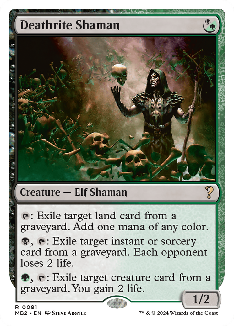 Deathrite Shaman (White Border) [Mystery Booster 2] | Amazing Games TCG