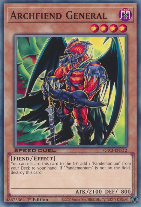 Archfiend General [SGX3-ENE12] Common | Amazing Games TCG