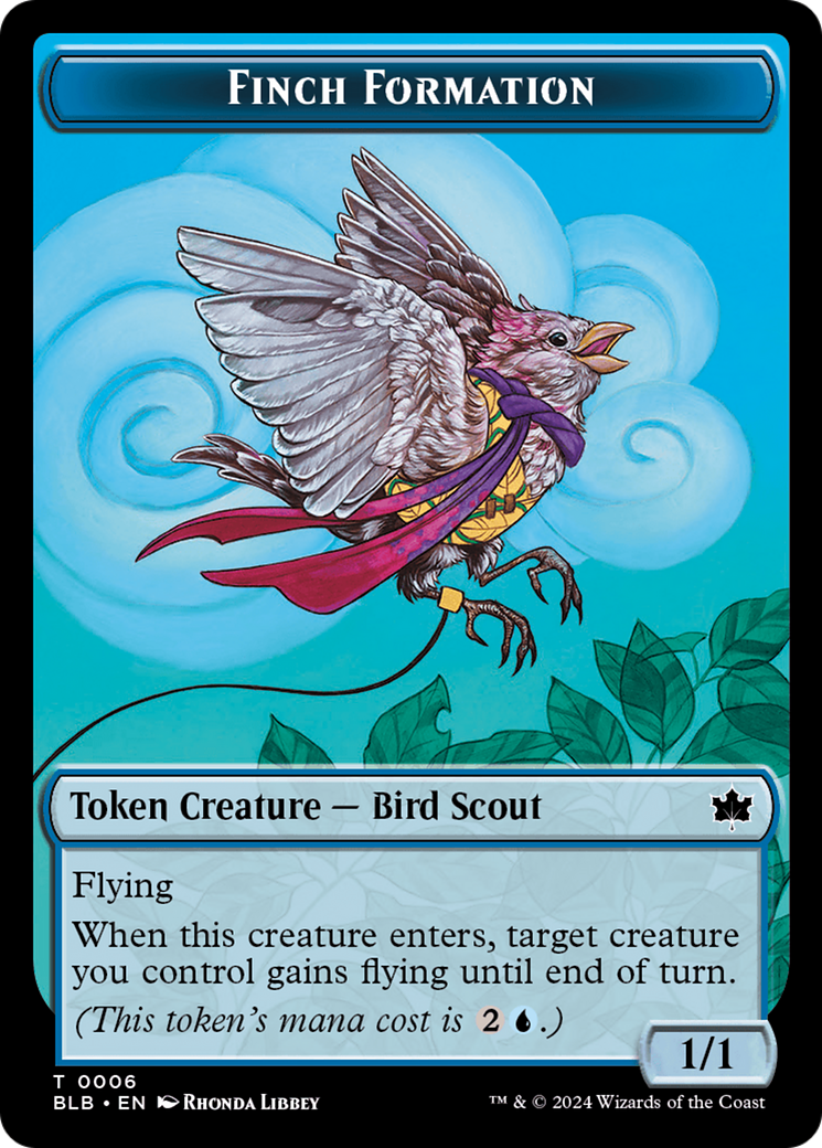 Rabbit // Finch Formation Double-Sided Token [Bloomburrow Tokens] | Amazing Games TCG