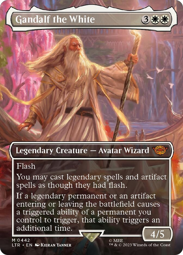 Gandalf the White (Borderless Alternate Art) [The Lord of the Rings: Tales of Middle-Earth] | Amazing Games TCG