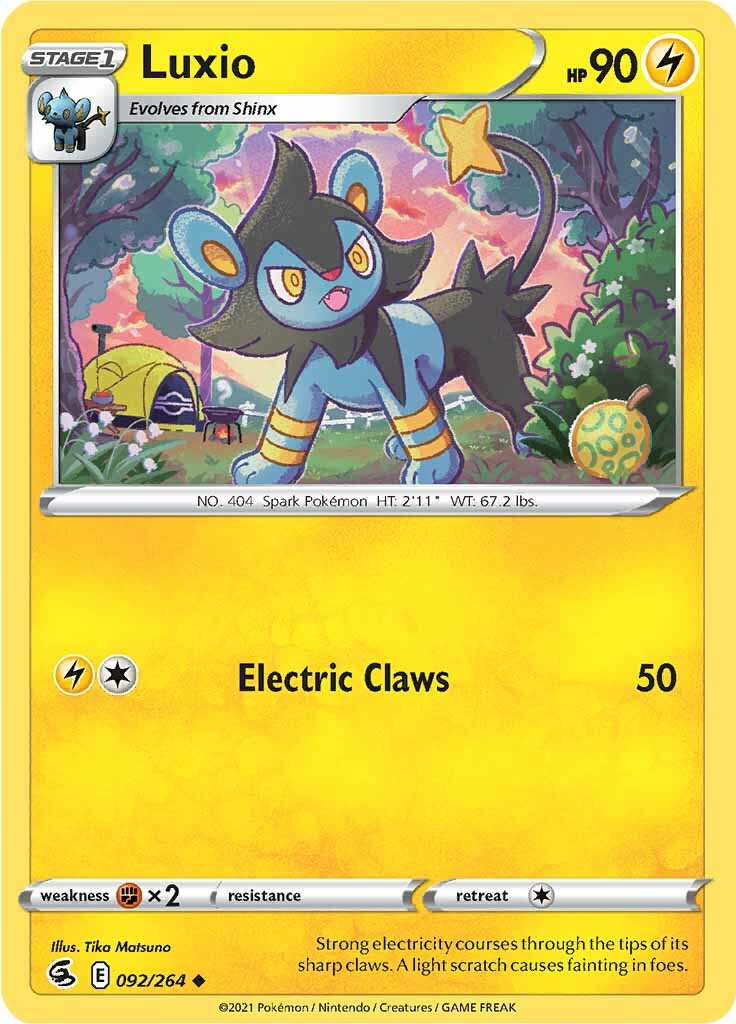 Luxio (092/264) [Sword & Shield: Fusion Strike] | Amazing Games TCG