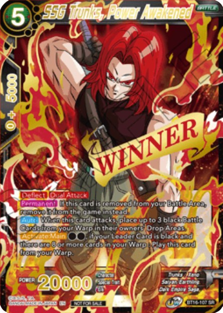 SSG Trunks, Power Awakened (Event Pack 10) (BT16-107) [Tournament Promotion Cards] | Amazing Games TCG