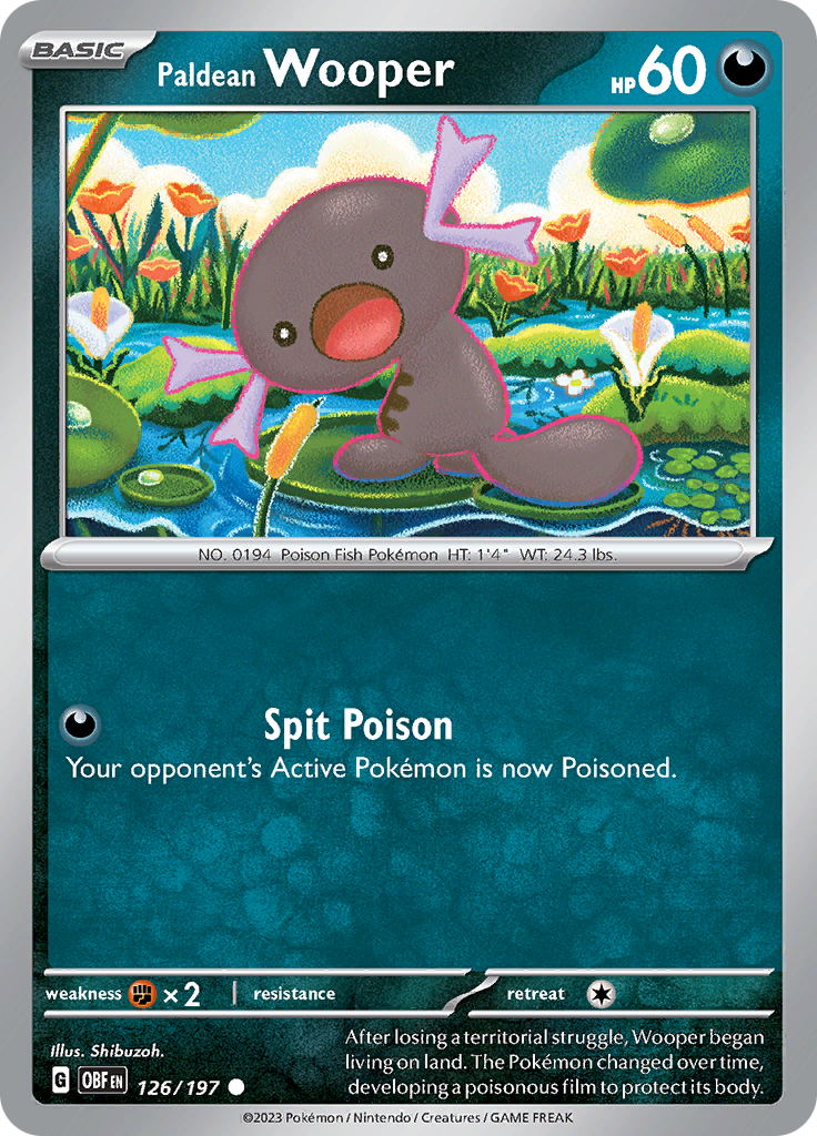 Paldean Wooper (126/197) [Scarlet & Violet: Obsidian Flames] | Amazing Games TCG