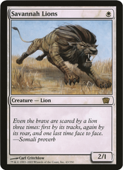 Savannah Lions (Oversized) [Eighth Edition Box Topper] | Amazing Games TCG