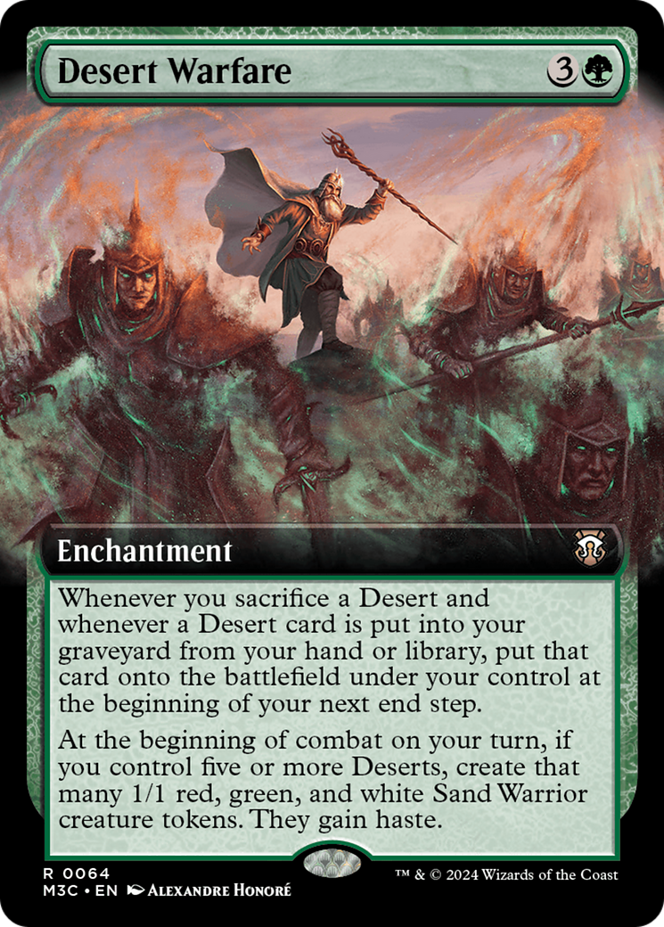 Desert Warfare (Extended Art) (Ripple Foil) [Modern Horizons 3 Commander] | Amazing Games TCG