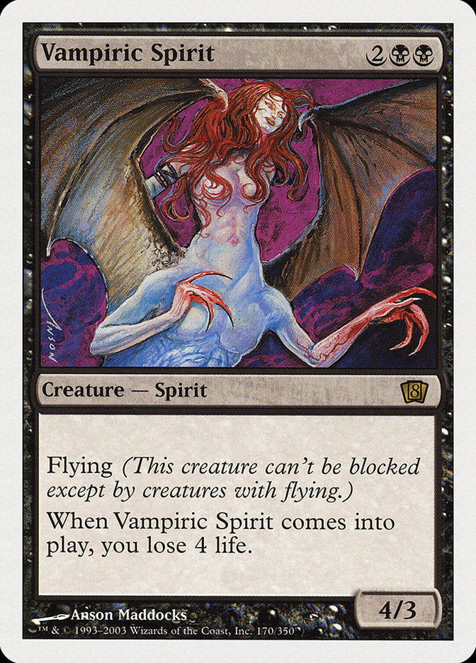 Vampiric Spirit (8th Edition) [Oversize Cards] | Amazing Games TCG