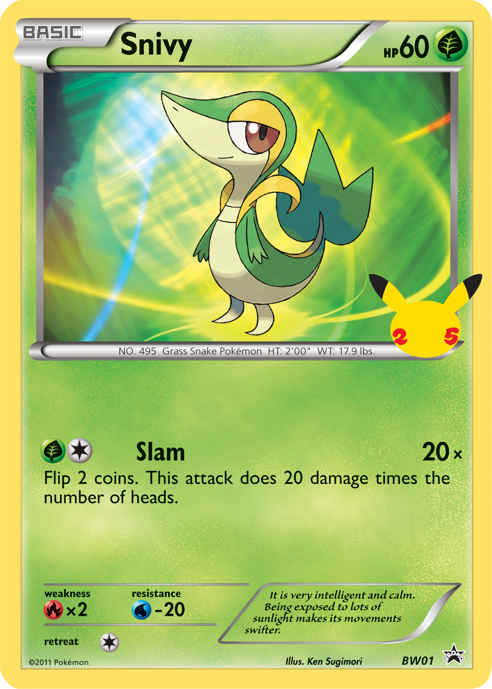 Snivy (BW01) (Jumbo Card) [First Partner Pack] | Amazing Games TCG