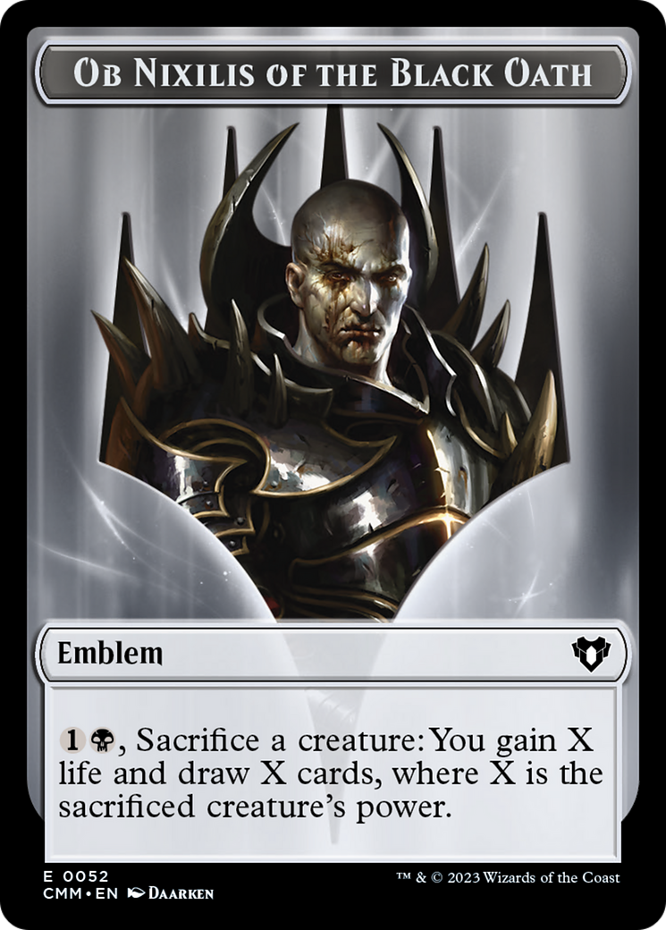 Ob Nixilis of the Black Oath Emblem [Commander Masters Tokens] | Amazing Games TCG